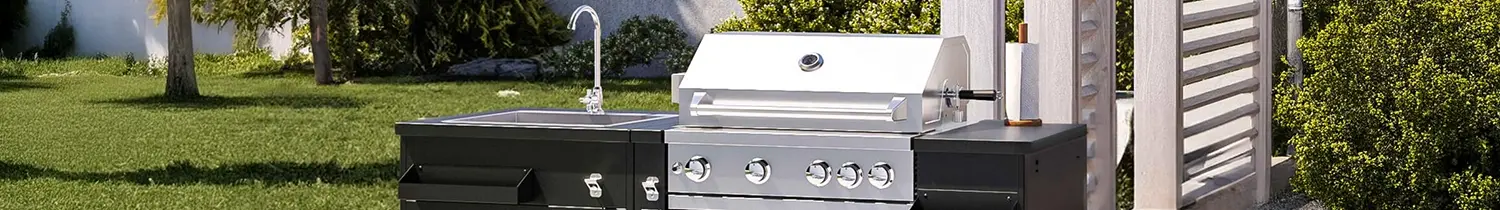 kompakte Outdoorküche mit 2 Modulen